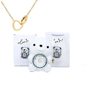 Eternal Bear & Personalized Necklace